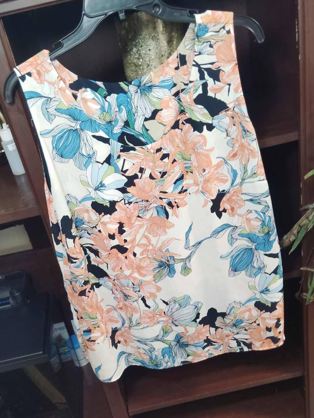 Chico's Peach and Navy Reversable Top.